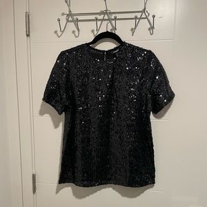 Black sequin blouse